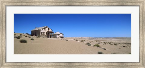 Framed Abandoned house in a mining town, Kolmanskop, Namib desert, Karas Region, Namibia Print