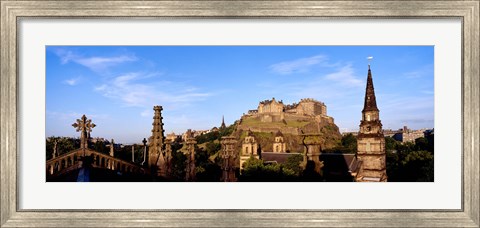 Framed Castle viewed from St. John&#39;s Church, Edinburgh Castle, Edinburgh, Scotland Print