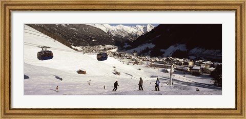 Framed Ski lift in a ski resort, Sankt Anton am Arlberg, Tyrol, Austria Print