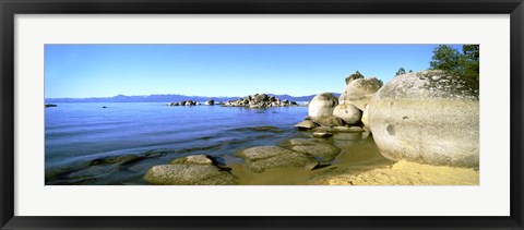 Framed Boulders at the Coast, Lake Tahoe, California Print