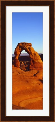Framed Natural arch in a desert, Arches National Park, Utah Print