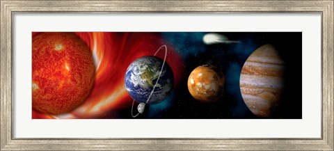 Framed Sun and planets Print