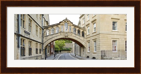 Framed Bridge across a road, Bridge of Sighs, New College Lane, Hertford College, Oxford, Oxfordshire, England Print