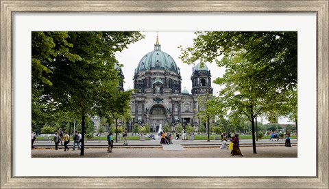 Framed People in a park in front of a cathedral, Berlin Cathedral, Berlin, Germany Print