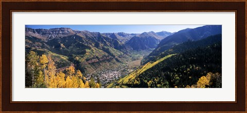 Framed High angle view of a valley, Telluride, San Miguel County, Colorado, USA Print