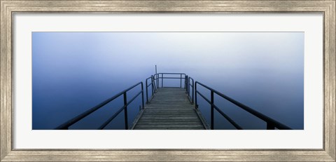 Framed Pier on a lake, Herrington Manor Lake, Garrett County, Maryland, USA Print
