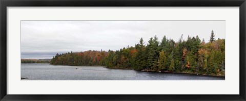 Framed Boat in Canoe Lake, Algonquin Provincial Park, Ontario, Canada Print