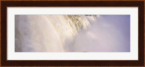 Framed Mist rising from Iguacu Falls, Brazil Print