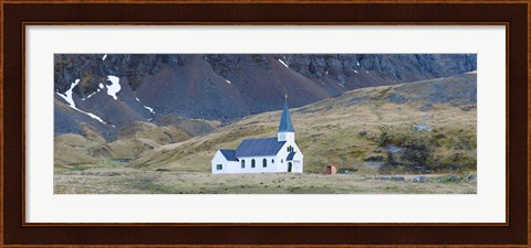 Framed Old whalers church, Grytviken, South Georgia Island Print