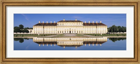 Framed Palace reflecting in water, New Palace Schleissheim, Oberschleissheim, Bavaria, Germany Print