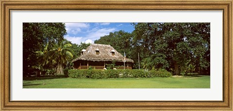 Framed Old Plantation house on L&#39;Union Estate, La Digue Island, Seychelles Print