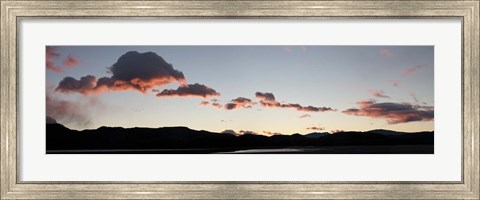 Framed Clouds over mountains at sunrise, Lago Grey, Torres Del Paine National Park, Chile Print