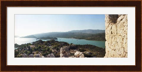 Framed View from the Byzantine Castle, Kekova, Lycia, Antalya Province, Turkey Print