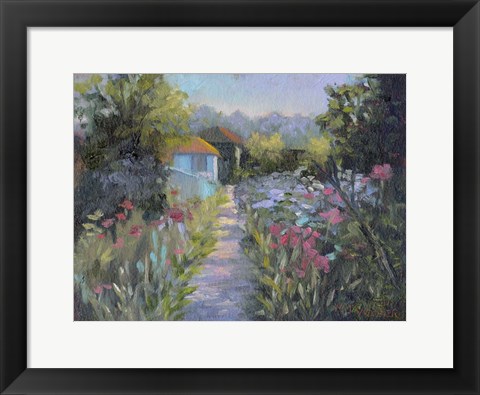 Framed Monet&#39;s Garden V Print