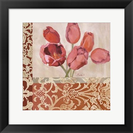 Framed Portrait of Tulips Print
