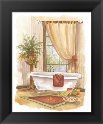 Framed Watercolor Bath in Spice II Print