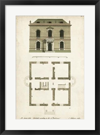Framed Design for a Building IV Print