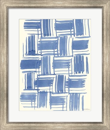 Framed Macrame Blue VI Print