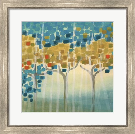 Framed Forest Mosaic I Print