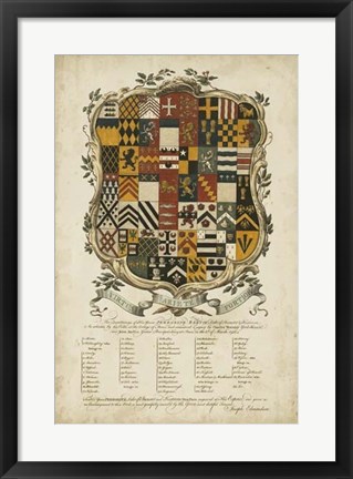 Framed Edmondson Heraldry III Print