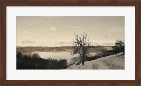 Framed Foggy Mountain I Print