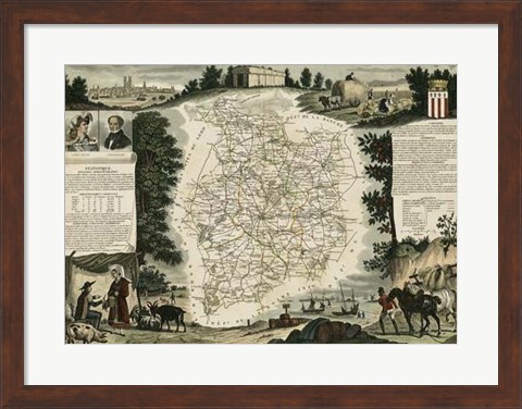 Framed Atlas Nationale Illustre II Print