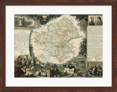 Framed Atlas Nationale Illustre III Print