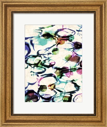 Framed Bubble Abstract I Print