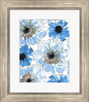 Framed Water Blossoms I Print