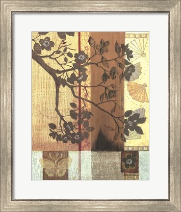 Framed Asian Blossoming Branch Print