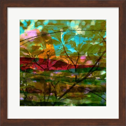Framed Abstract Leaf Study III Print