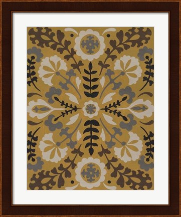 Framed Golden Suzani II Print