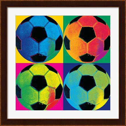 Framed Ball Four-Soccer Print