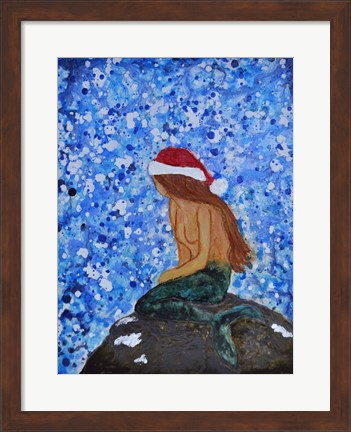 Framed Winterland Mermaid Print