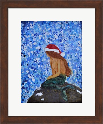 Framed Winterland Mermaid Print