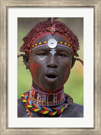 Framed Portrait of a Samburu tribal Print