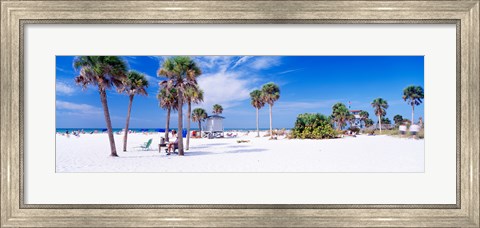 Framed Palm trees on the beach, Siesta Key, Gulf of Mexico, Florida, USA Print