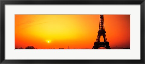 Framed Eiffel Tower sunrise Paris France Print