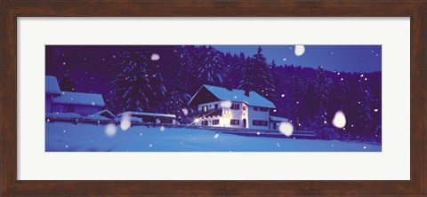 Framed Snowfall Germany Print