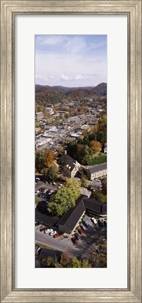 Framed High angle view of a city, Gatlinburg, Sevier County, Tennessee Print