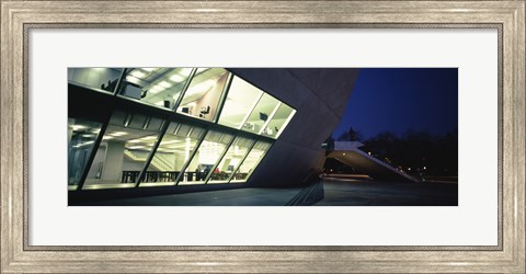 Framed Concert hall lit up at night, Casa Da Musica, Porto, Portugal Print