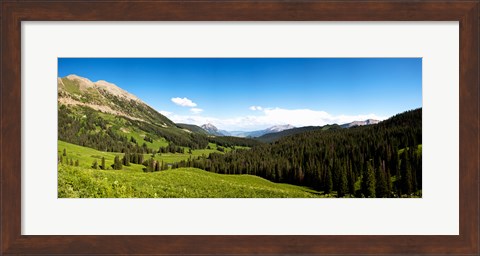 Framed From Washington Gulch Road looking southeast towards, Crested Butte, Gunnison County, Colorado, USA Print