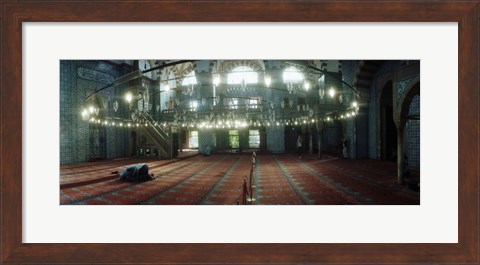 Framed Interiors of a mosque, Rustem Pasha mosque, Istanbul, Turkey Print
