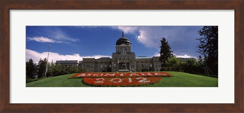 Framed Formal garden in front of a government building, State Capitol Building, Helena, Montana, USA Print