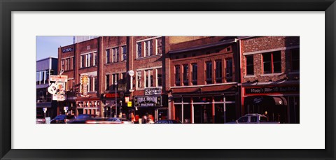 Framed Buildings along a street, Nashville, Tennessee, USA Print