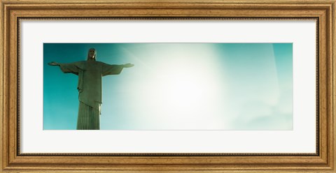Framed Low angle view of Christ The Redeemer, Corcovado, Rio de Janeiro, Brazil Print