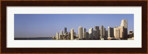 Framed Miami, Florida Cityscape by the Water Print