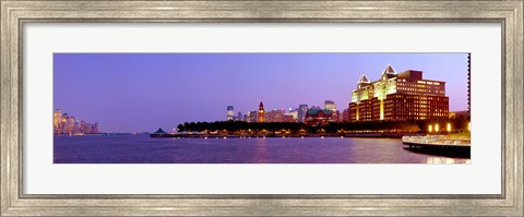 Framed Buildings at the waterfront, Hoboken, Hudson County, New Jersey, USA 2013 Print