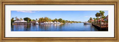 Framed Intercoastal waterway at West Palm Beach, Palm Beach County, Florida, USA Print