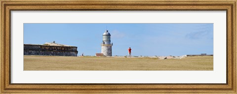Framed Lighthouse at coast, Morro Castle, Havana, Cuba Print